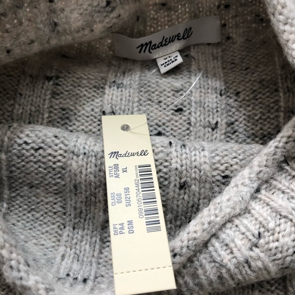 Madewell Gray Donegal Mockneck Sweater Dress XL - Picture 8 of 9